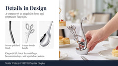 Swan rack decorative centerpiece with utensils