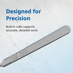 Autoclavable stainless steel scalpel handle for dermaplaning and surgical use