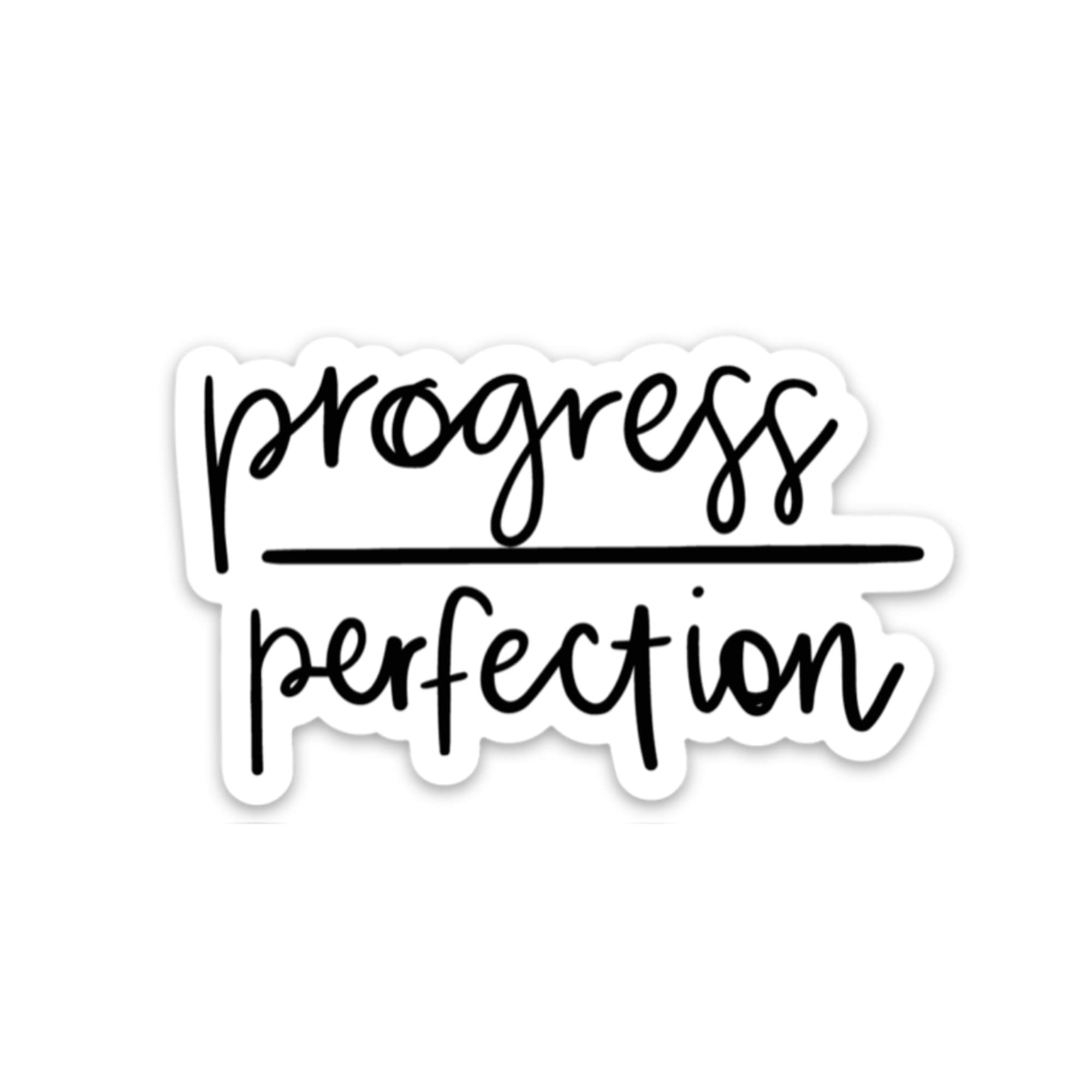 Swaygirls fridge magnet Progress over perfection 3.0 x 1.81 inches