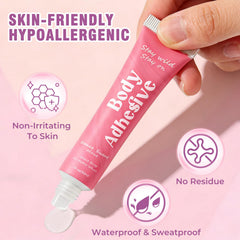 Sweat resistant body glue for dancers during performances