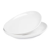 Sweese porcelain oval serving platters two-pack 14.5 inch size