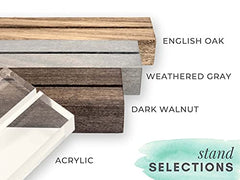 Clear acrylic seating sign with white UV ink by Sweet Carolina Collective