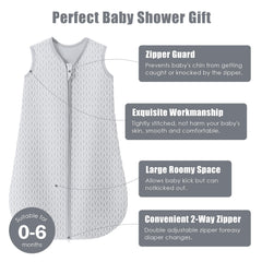 SWEET DOLPHIN three-pack sleep sacks grey and neutral colors