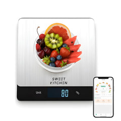 Sweet Kitchen smart food scale with stainless steel platform