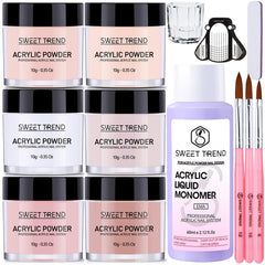 Sweet Trend beginner acrylic nail kit with six colors