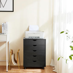 Mobile storage cabinet four wheels two brakes home office