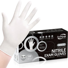SwiftGrip disposable nitrile exam gloves packaging 100 count
