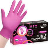 SwiftGrip pink gloves 3-mil nitrile powder-free in box