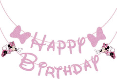 Swiftion pink mouse happy birthday banner display
