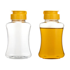 SynHHergyx honey squeeze bottle 180ml with yellow flip lid