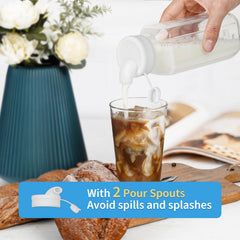 16 oz glass bottle with pour spout lid by Syntic