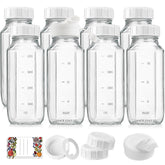 Syntic 8 pack 16 oz glass bottles with lids