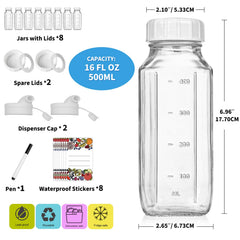 BPA free glass bottle 16 oz dishwasher safe by Syntic