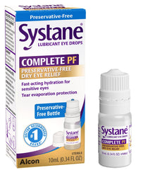 Systane COMPLETE Preservative-Free Lubricating Dry Eye Drops 0.34 Fl Oz bottle