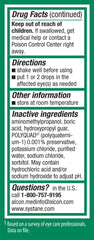 Systane Ultra Lubricating Eye Drops bottle close up