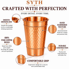 12 oz copper water glasses from SYTH set of 2