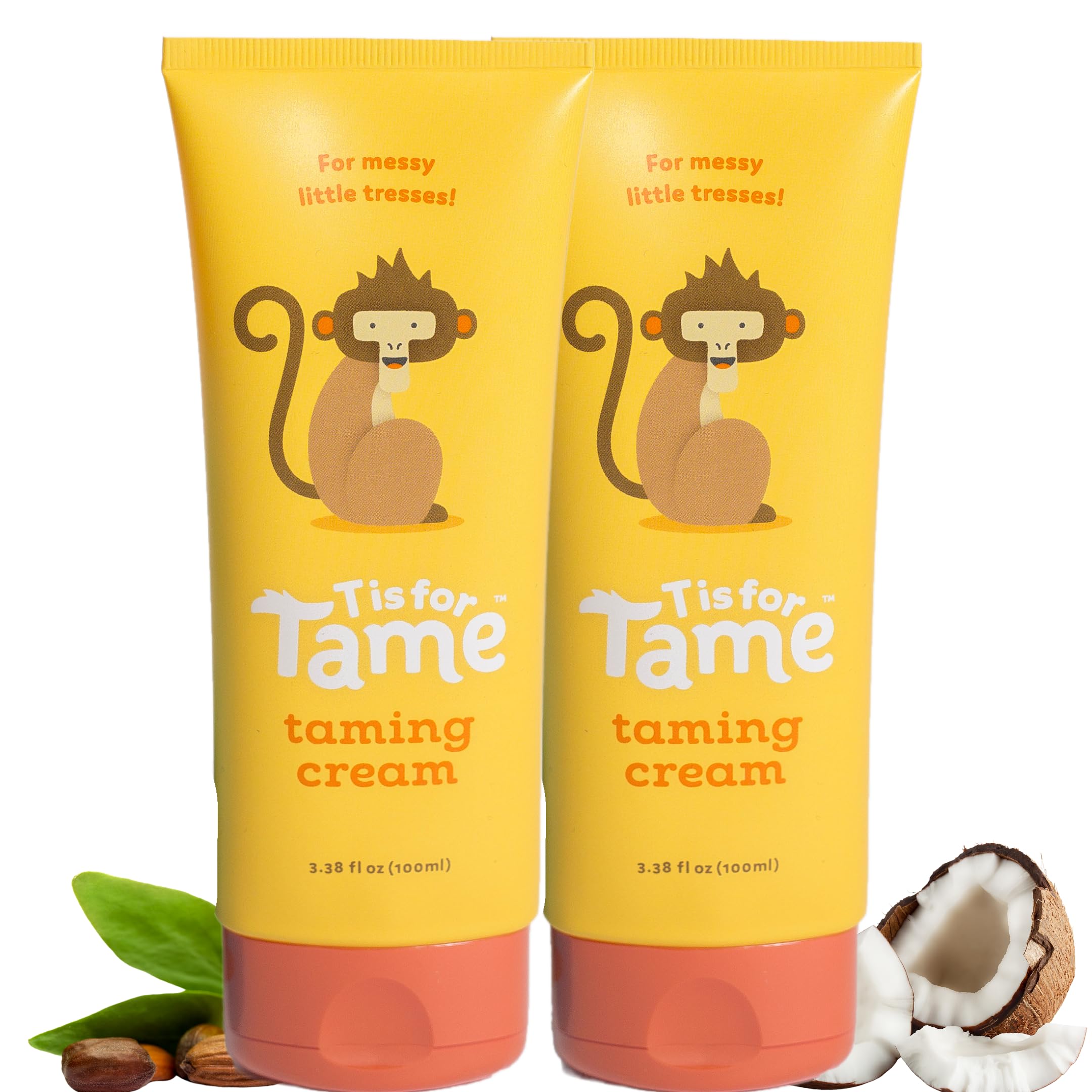 T is for Tame Kids Hair Taming Cream 2-pack bottle on shelf