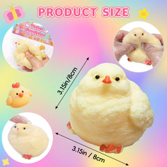 Two hens and four chicks gift kit inside box