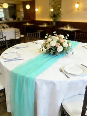 Rustic gauze cheesecloth table runner decorative