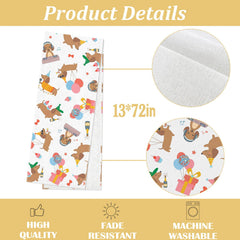 Polyester linen-like table runner 13x72 inches