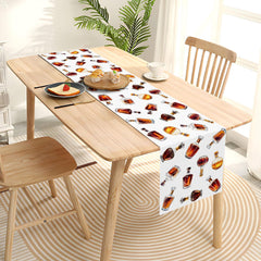 Durable polyester linen-like table runner for indoor outdoor use
