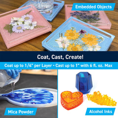 Clear epoxy coating for countertops and furniture