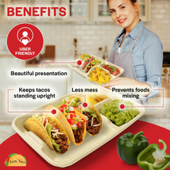 biodegradable and compostable taco plates