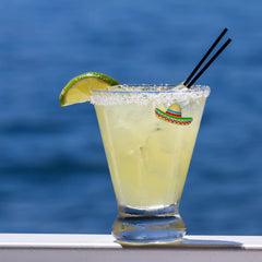 Taco Margarita Sombrero Charms for wine glasses