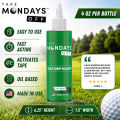 USA made golf grip solvent for grip tape adhesive activation