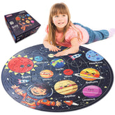 TALGIC Jumbo Floor Puzzle round 70 piece solar system for kids