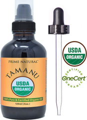 Organic Tamanu Seed Oil cold pressed bottle for skin
