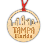 tampa christmas ornament baltic birch city skyline
