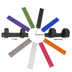 Tan finish rail mount compatible with Picatinny and Weaver optics