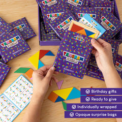 Includes guide with 94 figures for Montessori tangram