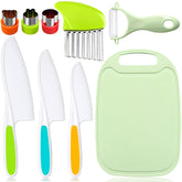 TAORISH 9 Pcs Kids Kitchen Knife Set with cutting board accessory