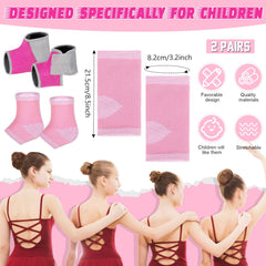 Pink compression sleeve and knitted sock from Tarpop for kids