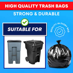 Box of 50 Tasker trash bags with ties for large bins