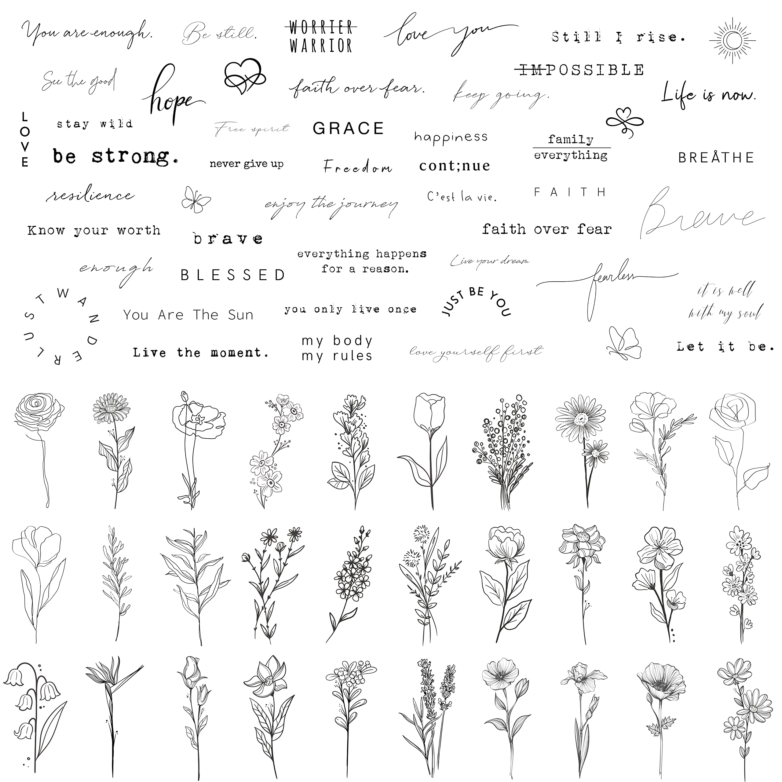TATUWST realistic temporary tattoos 60 sheets packaging