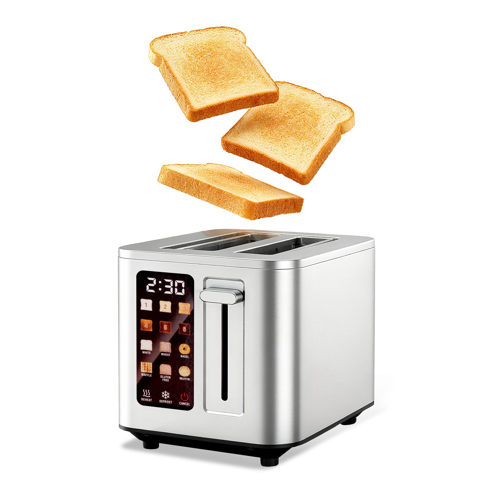 TAZTIR touch screen toaster 2 slice stainless steel