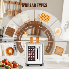TAZTIR touch screen toaster 4 shade settings indicator
