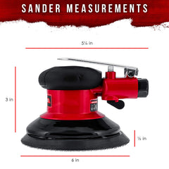 Lightweight sander weighs 1.89 lbs with ergonomic rubber grip