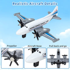 Push and go metal airplanes for kids ages 3 to 12
