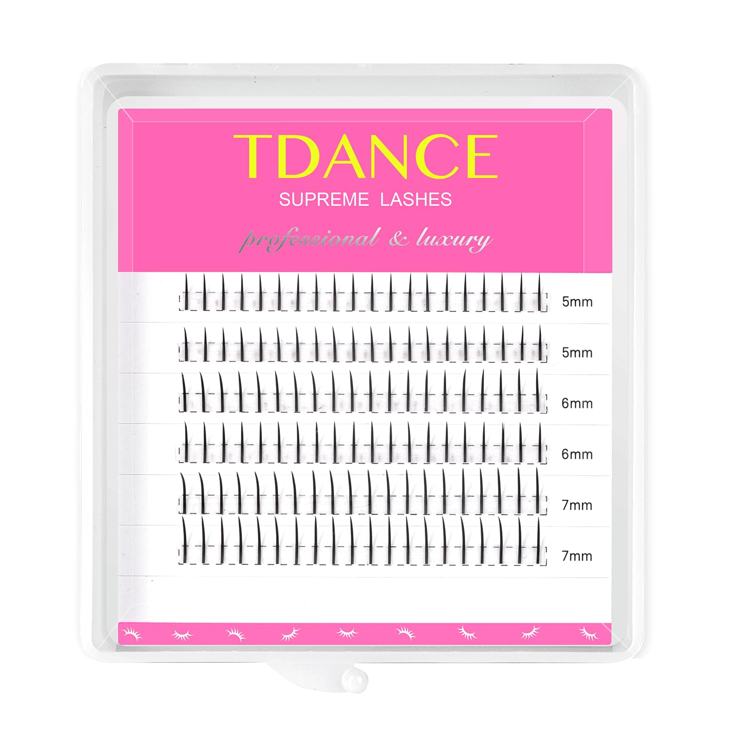 TDANCE Bottom Lash Extension 120 Pcs B Curl 5-7mm