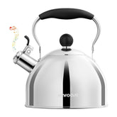 Tea kettle 2 quart stainless steel with whistle
