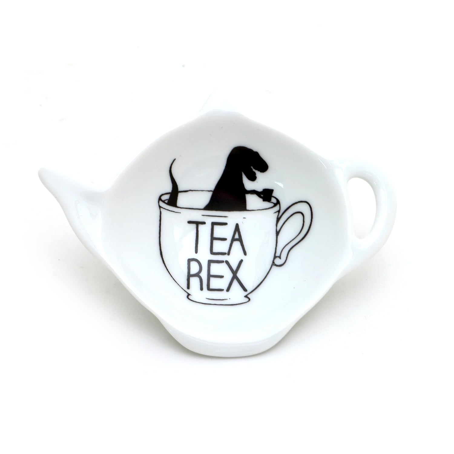 Tea Rex Teabag Holder teapot shaped by Lennymud