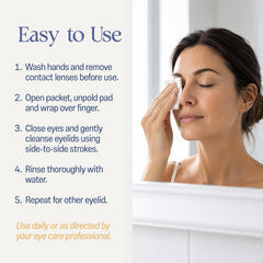 Tea tree oil formula for eyelid debris removal
