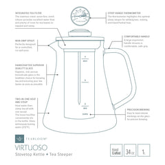 Removable stainless steel infuser for loose leaf tea