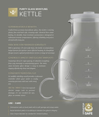 Teabloom Purity Glass Whistling Kettle not induction stovetop use