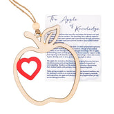 Wooden apple ornament for teacher appreciation gifts for women
