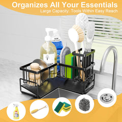 Teamola metal kitchen organizer with multiple compartments